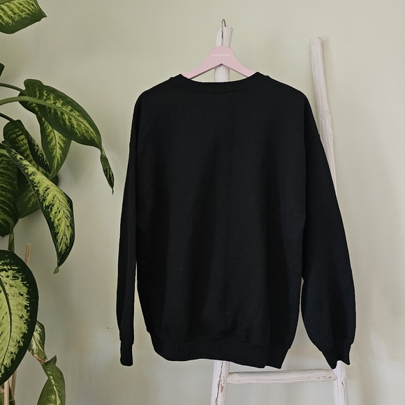 "This Is My Halloween Costume" Crystal Embellishment Black Crewneck - Picture 5 of 7